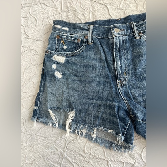 Polo Ralph Lauren Denim Shorts Jean Cut Off  Distressed Size 30 (0534) - Picture 3 of 12